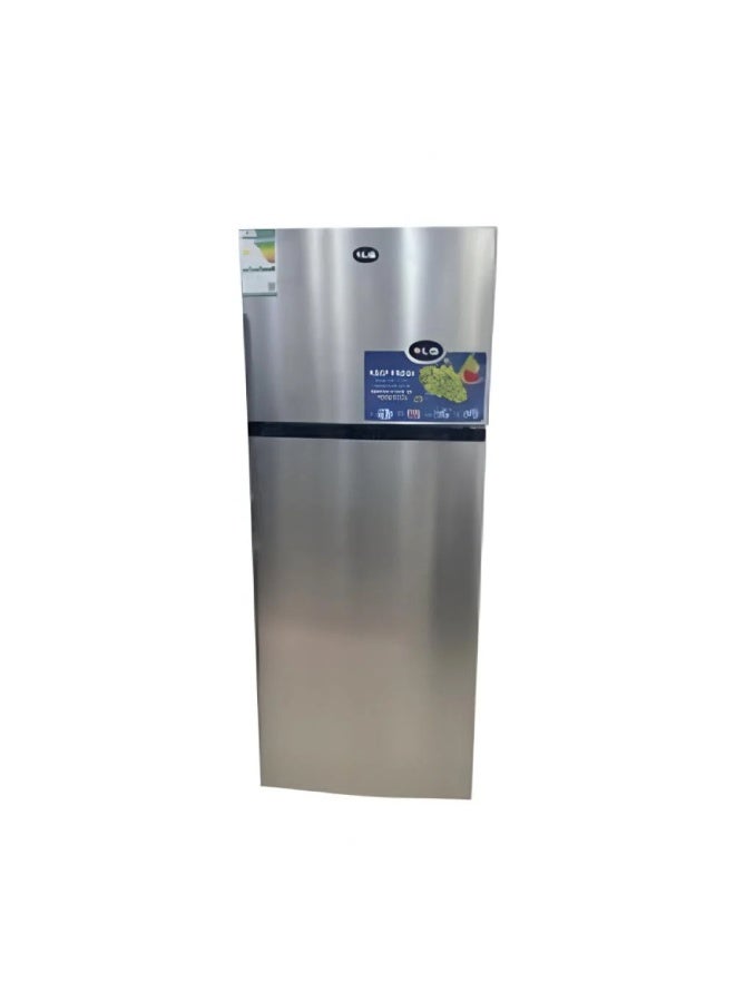 KLG Double Door Refrigerator 13.6 Cu.ft Stainless Steel | Top Freezer | 288L Capacity - Image 1